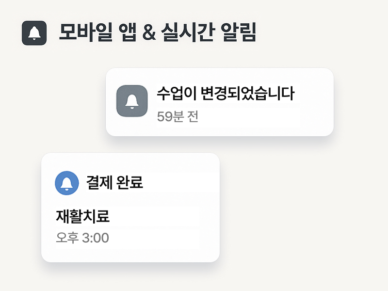 모바일 앱 & 실시간 알림(오픈예정)